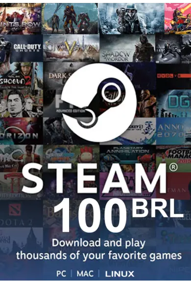 Cartão Steam 100R$ (Brasil) – Bgamer Angola