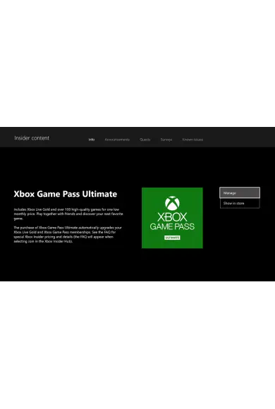 Buy Xbox Game Pass Ultimate 1 Month Trial - Xbox Live Key - GLOBAL - Cheap  - !