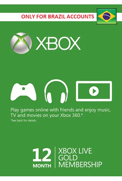 Xbox Live Gold 12 Months (BRAZIL) | Cheap Xbox Live Codes | SmartCDKeys