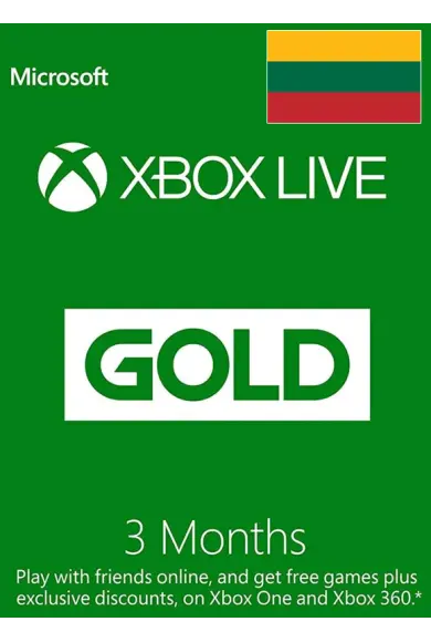 Xbox Live Gold 3 Month (Lithuania) - CD Key la pret ieftin! | SmartCDKeys