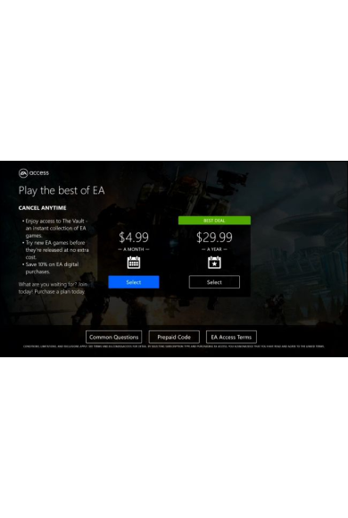 EA Access Pass 1 Month (Miesiąc) (Xbox One)