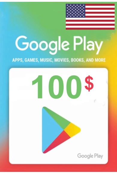 Google Play $100 (USD) (USA/North America) Gift Card