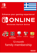 Nintendo Switch Online - 12 Month (365 Day - 1 Year) (Greece) Family Membership