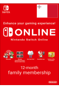 Nintendo Switch Online - 12 Month (365 Day - 1 Year) (Malta) Family Membership