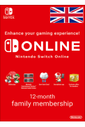 Nintendo Switch Online - 12 Month (365 Day - 1 Year) (UK - United Kingdom) Family Membership