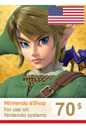 Nintendo eShop - Gift Prepaid Card 70$ USD (USA)
