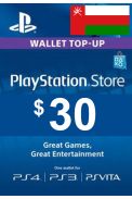 PSN - PlayStation Network - Gift Card $30 (USD) (Oman)