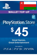 PSN - PlayStation Network - Gift Card 45$ (USD) (Oman)