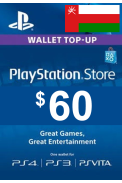 PSN - PlayStation Network - Gift Card 60$ (USD) (Oman)