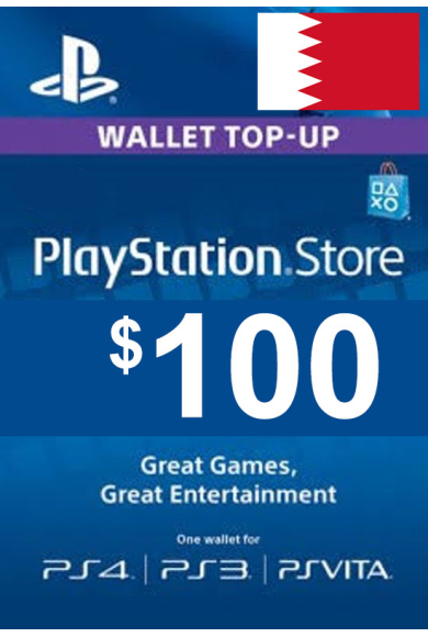 PSN - PlayStation Network - Gift Card 100$ (USD) (Bahrain)