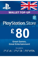 PSN - PlayStation Network - Gift Card £80 (GBP) (UK)