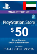 PSN - PlayStation Network - Gift Card $50 (USD) (United Arab Emirates - UAE)
