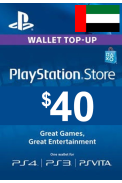 PSN - PlayStation Network - Gift Card $40 (USD) (United Arab Emirates - UAE)