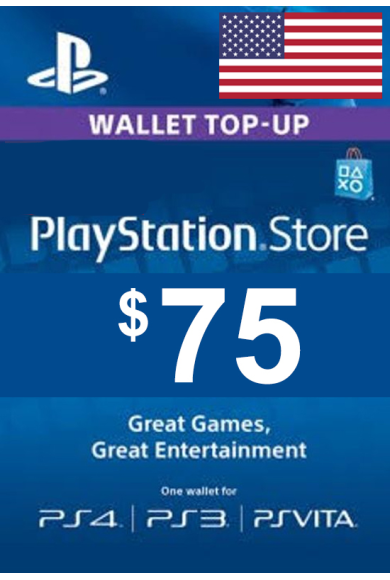 PSN - PlayStation Network - Gift Card $75 (USD) (USA)
