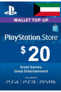 PSN - PlayStation Network - Gift Card 20$ (USD) (Kuwait)