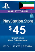 PSN - PlayStation Network - Gift Card 45$ (USD) (Kuwait)