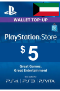 PSN - PlayStation Network - Gift Card 5$ (USD) (Kuwait)
