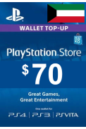 PSN - PlayStation Network - Gift Card 70$ (USD) (Kuwait)