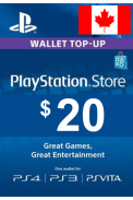 PSN - PlayStation Network - Gift Card 20$ (CAD) (Canada)