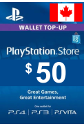 PSN - PlayStation Network - Gift Card 50$ (CAD) (Canada)
