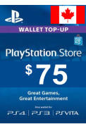 PSN - PlayStation Network - Gift Card 75$ (CAD) (Canada)