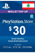 PSN - PlayStation Network - Gift Card 30$ (USD) (Lebanon)