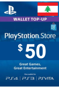 PSN - PlayStation Network - Gift Card 50$ (USD) (Lebanon)