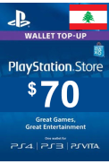 PSN - PlayStation Network - Gift Card 70$ (USD) (Lebanon)