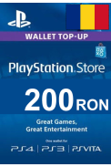 PSN - PlayStation Network - Gift Card 200 (Ron) (Romania)