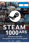 Steam Wallet - Gift Card 1000 (ARS) (Argentina)