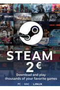 Steam Wallet - Gift Card 2€ (EUR)