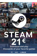 Steam Wallet - Gift Card 21€ (EUR)