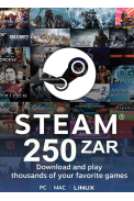 Steam Wallet - Gift Card 250 (ZAR) (South Africa)