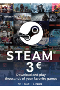 Steam Wallet - Gift Card 3€ (EUR)