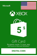 XBOX Live $5 (USD Gift Card) (USA)