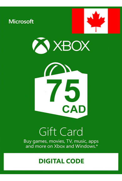 XBOX Live 75 (CAD Gift Card) (Canada)