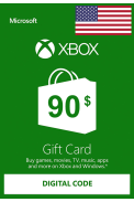 XBOX Live $90 (USD Gift Card) (USA)