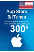 Apple iTunes Gift Card - $300 (USD) (USA) App Store