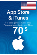 Apple iTunes Gift Card - $70 (USD) (USA) App Store