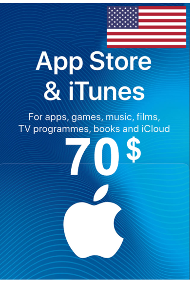 Apple iTunes Gift Card - $70 (USD) (USA/North America) App Store