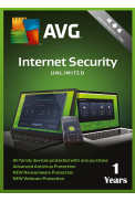 AVG Internet Security 2019 - Unlimited Devices 1 Year
