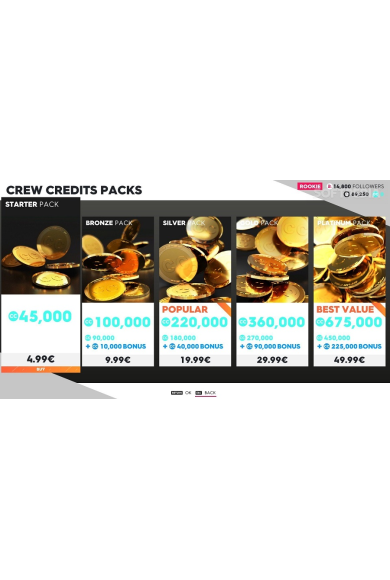 The Crew 2 - Gold Crew Credits Pack (Xbox One)