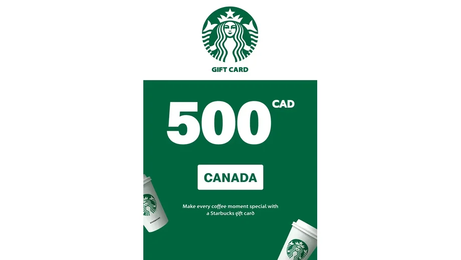 Starbucks 500 CAD Gift Card (Canada) gallery image 2