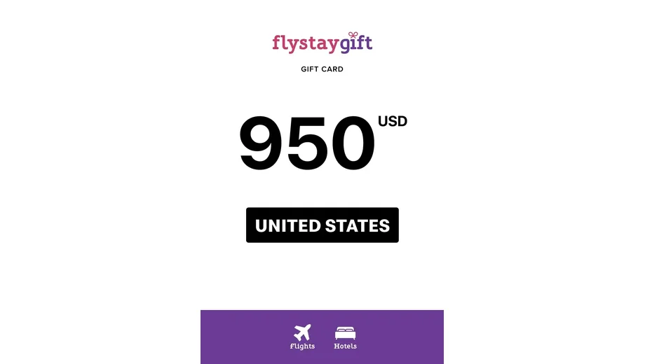 Flystay 950 USD Gift Card (United States) gallery image 2