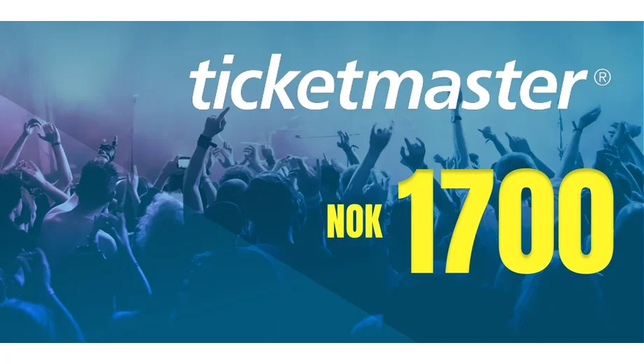 Ticketmaster 1700 NOK Gift Card (Norway) gallery image 2