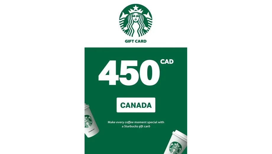 Starbucks 450 CAD Gift Card (Canada) gallery image 2