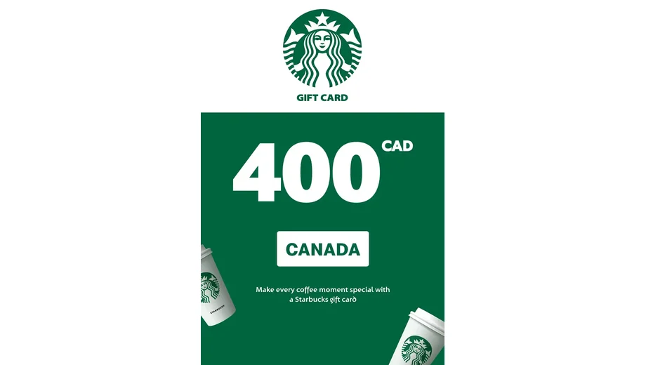 Starbucks 400 CAD Gift Card (Canada) gallery image 2