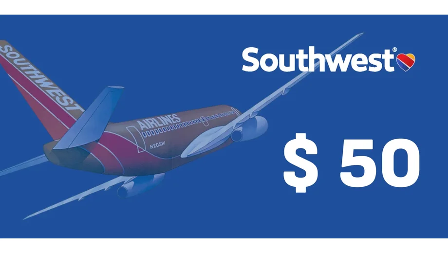 Southwest 50 USD Gift Card (Global) gallery image 2