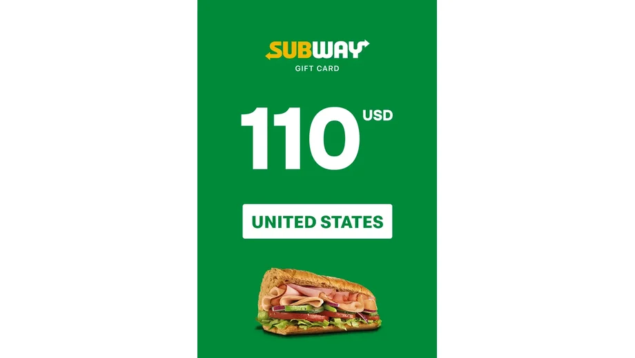 Subway 110 USD Gift Card (United States) gallery image 2