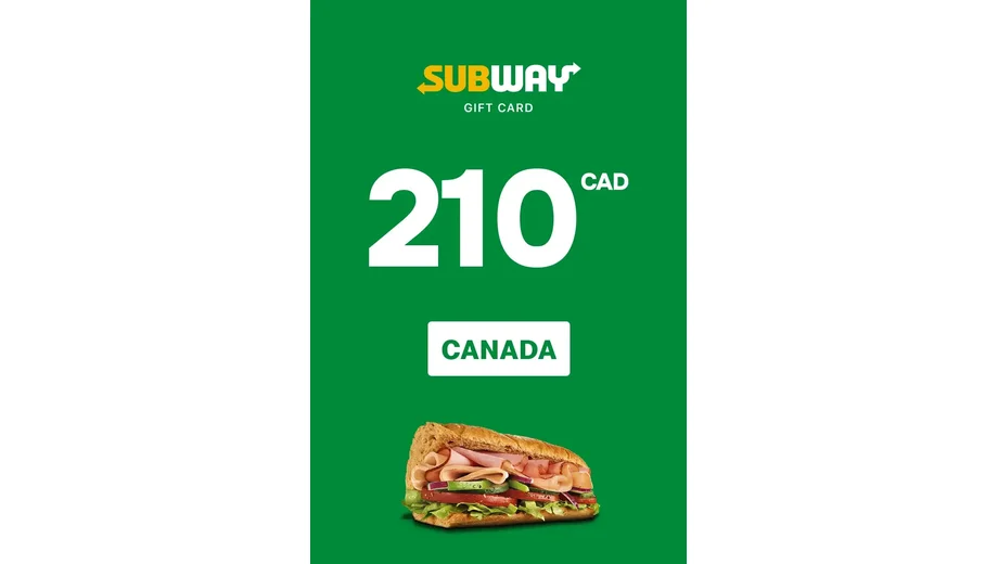 Subway 210 CAD Gift Card (Canada) gallery image 2